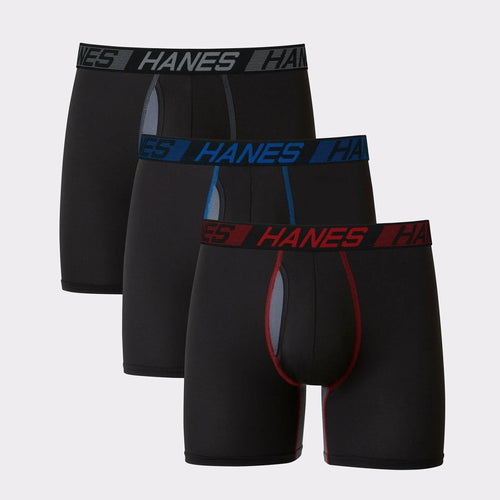 Hanes X - Temp Total Support Pouch Men's Boxer Briefs, Anti - Chafing Underwear, 2XL 3 - Pack - ECO