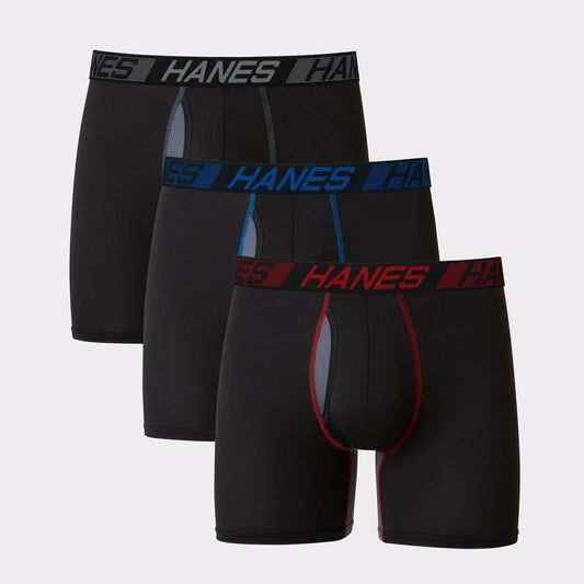 Hanes X - Temp Total Support Pouch Men's Boxer Briefs, Anti - Chafing Underwear, 2XL 3 - Pack - ECO